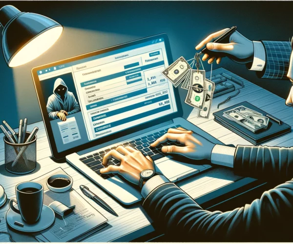 menedżer biura przelewa firmowe środki na swoje prywatne konto